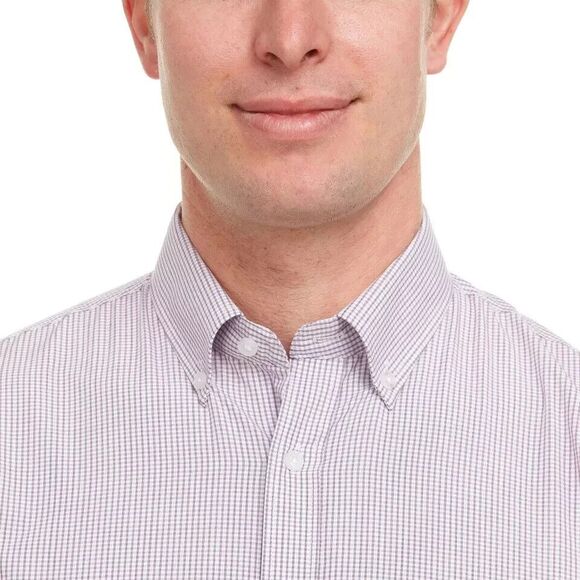Chaps Men's Button-Down Dress Shirt, Red, L 16-16.5 34/35 - Picture 5 of 7